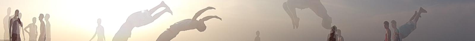 Acrobats on Beach in Ecuador - Banner