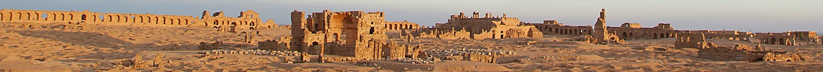 Syria, Al-Rasafeh, lost desert town. Banner