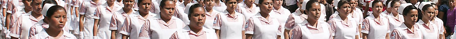 Banner Nurses marching on Mexican Independence Day, Cuernavaca.