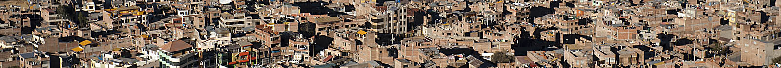 Banner - houses of central Puno, Peru.