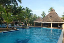 Tereso Hotel, Grand Bassam, pool and bar, Cote d'Ivoire, Ivory Coast.