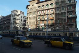 Alexandria. Egypt, taxix, tram, street.