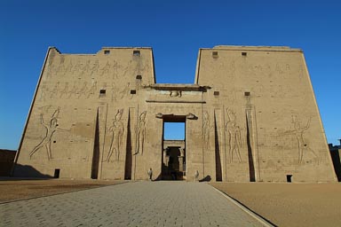 Edfu temple, pylon.