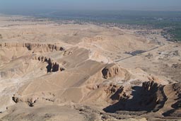 Valley Nile, desert mountains. Near Luxor. Near Valley of Kings.