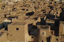 Al-Qasr, Dahkla, Egypt, mud homes.