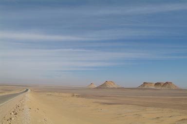 Desert road in Egypt.