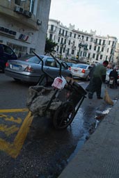 Street sweeper Cairo.