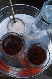 Tea on a tray in Egypt.