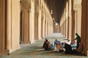 Ibn Tulun mosque Cairo, group of men and women.