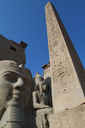 Luxor Temple, Obelisk, Head of Pharaoh Statue.