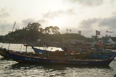 Dixcove, Ghana, Harbour, fishing boats