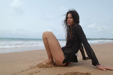 My model on beach in Ghana.