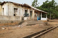 Bubaque, house in ruins, shambles, destroyed building, Arquipelago dos Bijagos. Islands. Guinea Bissau.