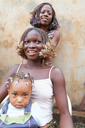 3 girls, Doundounba, Guinea, Conakry.
