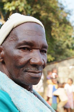 Old drummer, teacher, Doundounba in Conakry, Guinea|Guinee, .