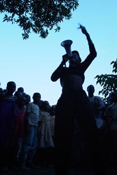 Griot in Kouroukoro village, evening in  Guinea