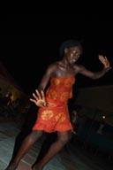 Cloe, Aminata Soumah, dancer, Ballet Sanke, Conakry Guinea, Guinee, island of Kassa performance.