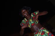 Kadiyatou, dancer, Ballet Sanke, Conakry Guinea, Guinee, island of Kassa performance.