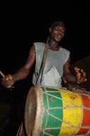 Lansana Camara, always the Sangban with the bell, Ballet Sanke, Conakry Guinea, Guinee, island of Kassa performance.