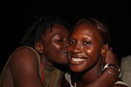 Cloe, Mabinti, Before the show, Ballet Sanke, Conakry Guinea, Guinee, island of Kassa performance.