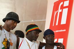 Press Conference, SSK, Senegal Rap, RFI prix decouvertes Festival, Conakry Guinea, Guinee.