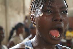 Cloe Aminata Soumah from Ballet Sanke rehearsing, Conakry Guinea|Guinee.