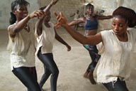 African Dance group, Rama, Yelika in foreground, Guinee.