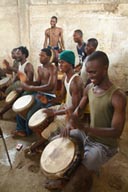 Drummers Djembe, Doundoun, Sangban, Percussion Guinea.