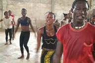 African Dancers/Singers, Bofe, Khadija, Cloe, Yelika, Silvert in front row, Ballet Sanke.