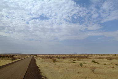 Mount Hombori in a distance, road