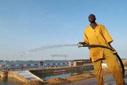 Wharf is being washed down