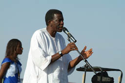 Cheick Oumar Sissoko on the festival ground.