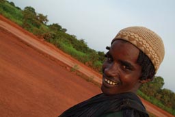 Mali, shepherd with dreadlocks and bonnet, 