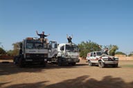 Biotruck Team in Mopti, Biodrive from London to Timbuktu, first Carbon-Negative driving expedition across the Sahara Desert.