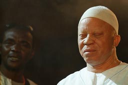 Salif Keita crop/detail/face sur le Festival sur le Niger, 2008, 4th edition, Segou, Mali.