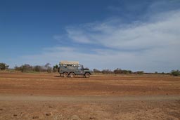 Land Rover on entering Dogon Land.