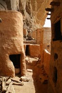 Old village of Telly, deserted, Dogon graneries.  