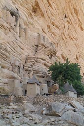 Dogon graneries, cliff, Irelli.