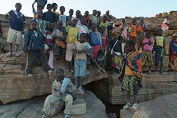 30 Dogon School children on top of Bandiagara Escarpement, near Tirelli.