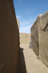 Lane in Sanga, bicycle. Dogon Land.