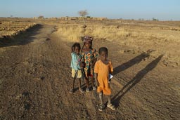 3 first graders, school children, Dogon land.