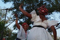 Traditional dance, singers.