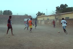 Dusty street football, Bamako.