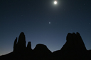 Hand of Fatima, night and moon.