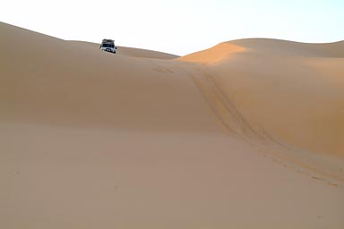 Our path in the dunes.