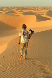 Photographer in the desert.