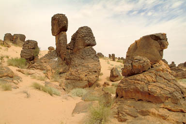 Heads made of rock