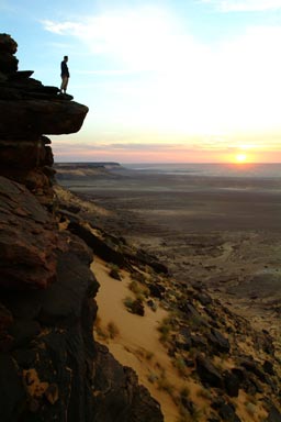 Rob on Cliff at sunrise