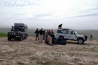 Next day on top, where the paragliders intend to take off.