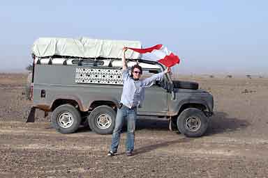 waving the Austrian flag